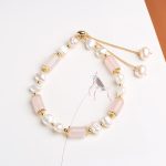 Buddha Stones Green Aventurine Pearl Pink Crystal Bead Luck Bracelet Bracelet BS 9