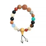 Buddha Stones Bodhi Seed Agate Wisdom Harmony Wrist Mala Bracelet Bracelet BS 7