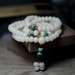 Buddha Stones 108 Mala Beads Bodhi Seed Keep Away Evil Spirits Calm Bracelet Mala Bracelet BS 7*9mm