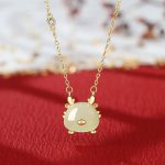 Buddha Stones 925 Sterling Silver Year of the Dragon Natural Hetian Jade Red Agate Cute Dragon Protection Success Bracelet Necklace Pendant Earrings Bracelet Necklaces & Pendants BS Dragon Necklace Hetian Jade(Prosperity♥Abundance)