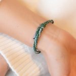 Buddha Stones 925 Sterling Silver Bamboo Reincarnation Knot Luck Protection String Bracelet Bracelet BS 3
