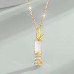 Buddha Stones 925 Sterling Silver Hetian White Jade Bamboo Happiness Necklace Pendant Necklaces & Pendants BS White Jade(Protection♥Happiness)