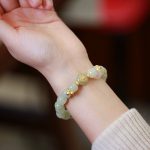 Buddha Stones 925 Sterling Silver Plated Gold Natural Hetian Jade Luck Necklace Pendant Bracelet Set Bracelet Necklaces & Pendants BS 5