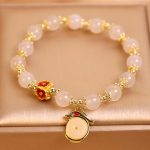 Buddha Stones Year of the Dragon White Agate Green Aventurine Peace Buckle Luck Bracelet (Extra 30% Off | USE CODE: FS30) Bracelet BS 1