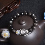 Buddha Stones Natural Rainbow Obsidian Gold Sheen Obsidian Silver Sheen Obsidian Fox Healing Bracelet Bracelet BS 17