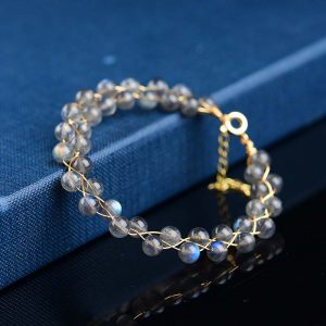 Buddha Stones Natural Moonstone Love Blessing Bracelet Bracelet BS Moonstone