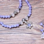 Buddha Stones Purple Jasper Bead Strength Bracelet Mala Mala Bracelet BS 9