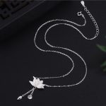 Buddha Stones 999 Sterling Silver Lotus Flower Pod Carved Enlightenment Necklace Pendant Necklaces & Pendants BS 4