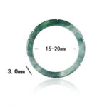 Buddha Stones Natural Jade Bamboo Prosperity Abundance Ring Ring BS 8