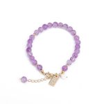Buddha Stones Natural Amethyst Crystal Relieves Stress Bracelet Bracelet BS 6