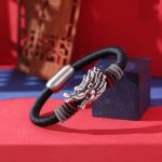 Buddha Stones 999 Sterling Silver Dragon Luck Handcrafted Braided Child Adult Bracelet Bracelet BS 2