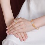 Buddha Stones 925 Sterling Silver Plated Gold Hetian Jade  Plum Blossom Luck Necklace Pendant Bracelet Bangle Ring Bracelet Necklaces & Pendants BS 15