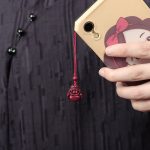 Buddha Stones Laughing Buddha Cinnabar Blessing Necklace Pendant Phone Hanging Decoration Key Chain Necklaces & Pendants BS 6