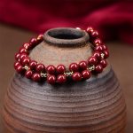 Buddha Stones Natural Cinnabar Beaded Blessing Bracelet Bracelet BS 2