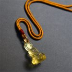 Buddha Stones Blue Tathagata Buddha Medicine Buddha Liuli Crystal Serenity Amulet Necklace Pendant Necklaces & Pendants BS Gold Medicine Buddha