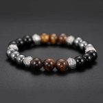 Buddha Stones Tiger Eye and Hematite Good Luck and Healing Bracelet Bracelet BS 3