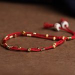 Buddha Stones Handmade Cinnabar Dumplings Design Luck Braided Red Rope Bracelet Bracelet BS 5