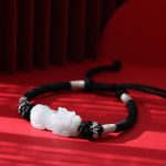 Buddha Stones Handmade Natural Jade PiXiu Luck Prosperity Braided String Bracelet Bracelet BS 2