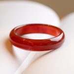 Buddha Stones Natural Red Agate Confidence Bracelet Bangle