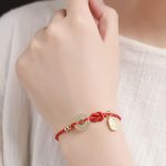 Buddha Stones Hetian Jade Peace Buckle Fu Character String Luck Bracelet 4