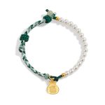Buddha Stones 925 Sterling Silver Fu Character Lucky Bag Pearl Hetian Jade Wisdom Rope Bracelet 11