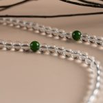 Buddha Stones 108 Beads White Crystal Jade Meditation Bracelet Mala Mala Bracelet BS 13