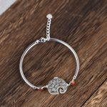Buddha Stones 925 Sterling Silver Elephant Hetian Jade Abundance Necklace Pendant Bracelet Ring Earrings Set Bracelet Necklaces & Pendants BS 6