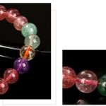 Buddha Stones Natural Multicolored Strawberry Quartz Love Healing Beaded Bracelet Bracelet BS 7