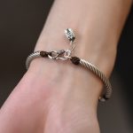 Buddha Stones 999 Sterling Silver Bamboo Pattern Cicada Luck Wealth Bracelet Bracelet BS 7