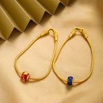 Buddha Stones Tibetan 18K Gold Om Mani Padme Hum Lucky Koi Fish Fu Character Ingot Copper Coin Peace Bracelet Bracelet BS 2