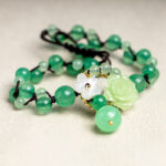 Buddha Stones Financial Success Jade Braided Weave Prosperity Abundance Anklet Anklet BS 5