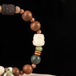 Buddha Stones Lightning Strike Wood Bodhi Seed Cat Paw Claw Auspiciousness Protection Tassel Bracelet Bracelet BS 3