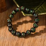 Buddha Stones Tibetan Classic Liuli Glass Bead Luck Wealth Bracelet (Extra 30% Off | USE CODE: FS30) Bracelet BS Green 14mm