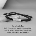 Buddha Stones Seven Deadly Sins Seven Virtues Braided String Bracelet Bracelet BS Seven Deadly Sins Bracelet