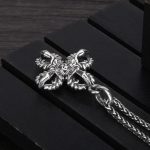 Buddha Stones 925 Sterling Silver Double Dorje Vajra Spiritual Strength Necklace Pendant Necklaces & Pendants BS 5
