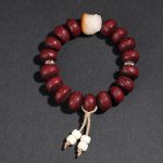 Buddha Stones Tibet Bodhi Seed Dzi Bead Dancing Lion Luck Bracelet Wrist Mala Bracelet BS Bodhi Seed Dancing Lion(Wrist Circumference 14-16cm)