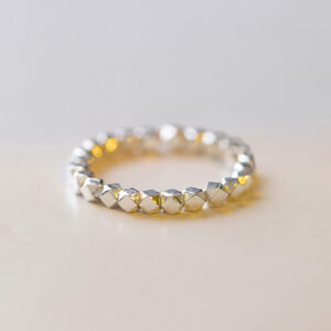 Buddha Stones 925 Sterling Silver Beaded Blessing Ring Ring BS 59~60mm