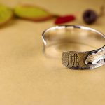 Buddha Stones 925 Sterling Silver Lotus Flower Calm Bracelet Adjustable Bangle Bracelet BS 9