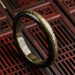 Buddha Stones Gold Sheen Obsidian Silver Sheen Obsidian Protection Bracelet Bangle Bracelet Cuff Bangle BS Gold Sheen Obsidian 62mm