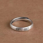 Buddha Stones Peace And Joy Copper Luck Wealth Ring Ring BS 3