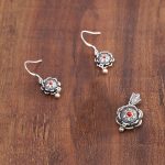 Buddha Stones 925 Sterling Silver Om Mani Padme Hum Lotus Peace Necklace Pendant Earrings Necklaces & Pendants BS 9