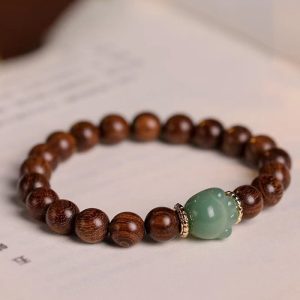 Buddha Stones Sandalwood Lovely Cat Paw Protection Bracelet Bracelet BS Sandalwood