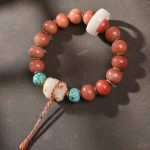 Buddha Stones Tibetan Natural Camel Bone Dzi Bead Bodhi Seed Charm Luck Bracelet Bracelet BS Camel Bone&Bodhi Seed(Wrist Circumference 15-16cm)