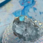 Buddha Stones 925 Sterling Silver Plated Gold Turquoise Protection Ring Earrings Necklace Pendant Set Bracelet Necklaces & Pendants BS US8 Ring