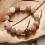 Buddha Stones Natural Sun Stone Gold Sandstone Wealth Positive Bracelet Bracelet BS 1
