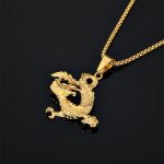 Buddha Stones Dancing Dragon Pattern Luck Necklace Pendant Necklaces & Pendants BS 3
