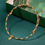 Buddha Stones Auspicious Fu Character Peace And Joy Luck Handmade Multicolored Child Adult Bracelet Bracelet BS 5