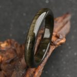 Buddha Stones Gold Sheen Obsidian Silver Sheen Obsidian Protection Bracelet Bangle Bracelet Cuff Bangle BS 2
