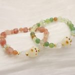 Buddha Stones Green Agate Sun Stone Cat's Eye Bodhi Seed Cat Paw Support Bracelet Bracelet BS 1