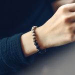 Buddha Stones Tibetan Bodhi Seed Black Obsidian Ebony Wood Copper Peace Bracelet Bracelet BS 4